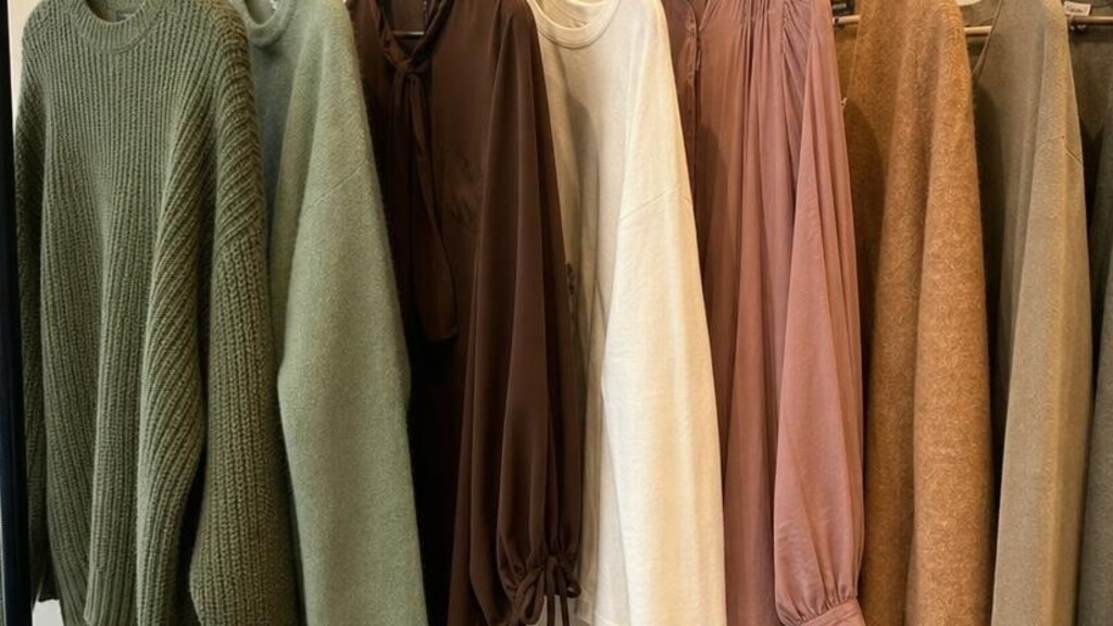 Autumn womenswear on a rail in an independent fashion boutique
